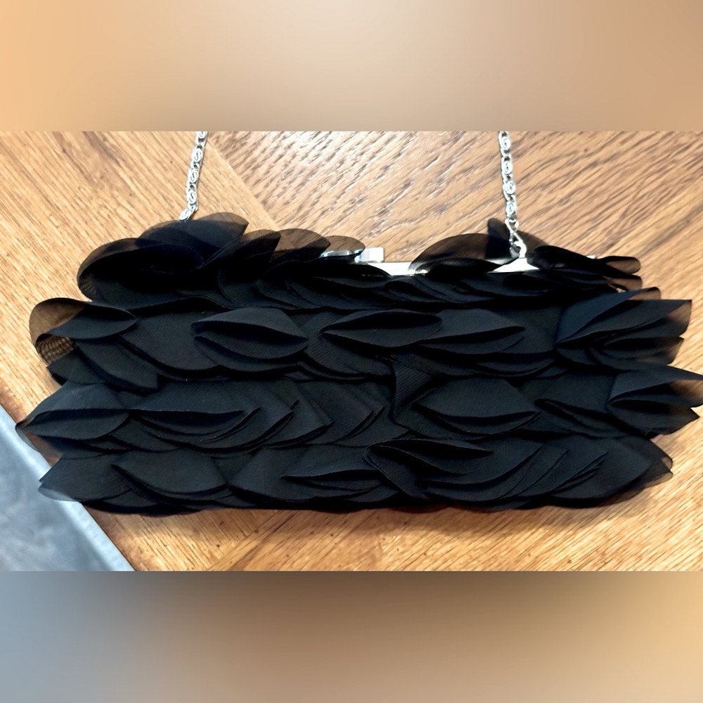 Call it Spring Black Ruffle Clutch - Picture 8 of 8